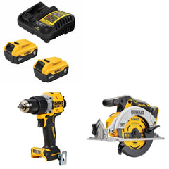 DeWalt DCB205-2C Battery Kit W/ FREE DCD805B Hammer Drill and FREE DCS565B Circular Saw