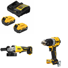 DeWalt DCB205-2C Battery Kit W/ FREE DCG408B Grinder and FREE DCD805B Drill