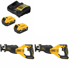 DeWalt DCB205-2C Battery Kit W/ FREE DCS382B Reciprocating Saw, 2 Pack