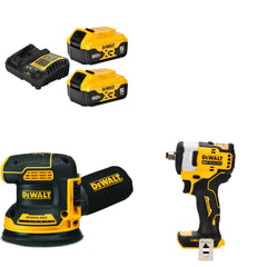 DeWalt DCB205-2C 20V MAX Starter Kit W/ FREE DCW210B 20V Sander & Impact Wrench