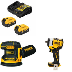 DeWalt DCB205-2C Battery Kit W/ FREE DCW210B Sander and FREE DCF913B Wrench