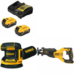 DeWalt DCB205-2C Battery Kit W/ FREE DCW210B Sander and FREE DCS382B Saw