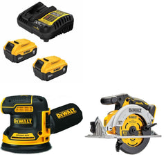 DeWalt DCB205-2C Battery Kit W/ FREE DCW210B Sander and FREE DCS565B Saw