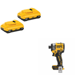 DeWalt DCB240-2 Battery, 2 Pack Kit W/ FREE DCF860B Impact Driver