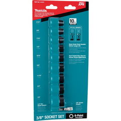 Makita E-01672 Impact XPS 10-Piece 3/8" Drive 6-Point SAE Impact Socket Set