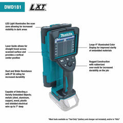 Makita DWD181R1J 18V LXT Multi-Surface Scanner Kit (2.0Ah)
