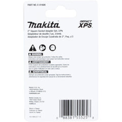 Makita E-01600 Impact XPS 3-Piece Square 2" Socket Adapter Set