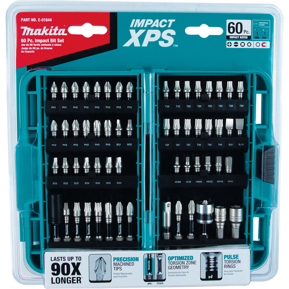 Makita E-01644 Impact XPS 60-Piece Impact Bit Set
