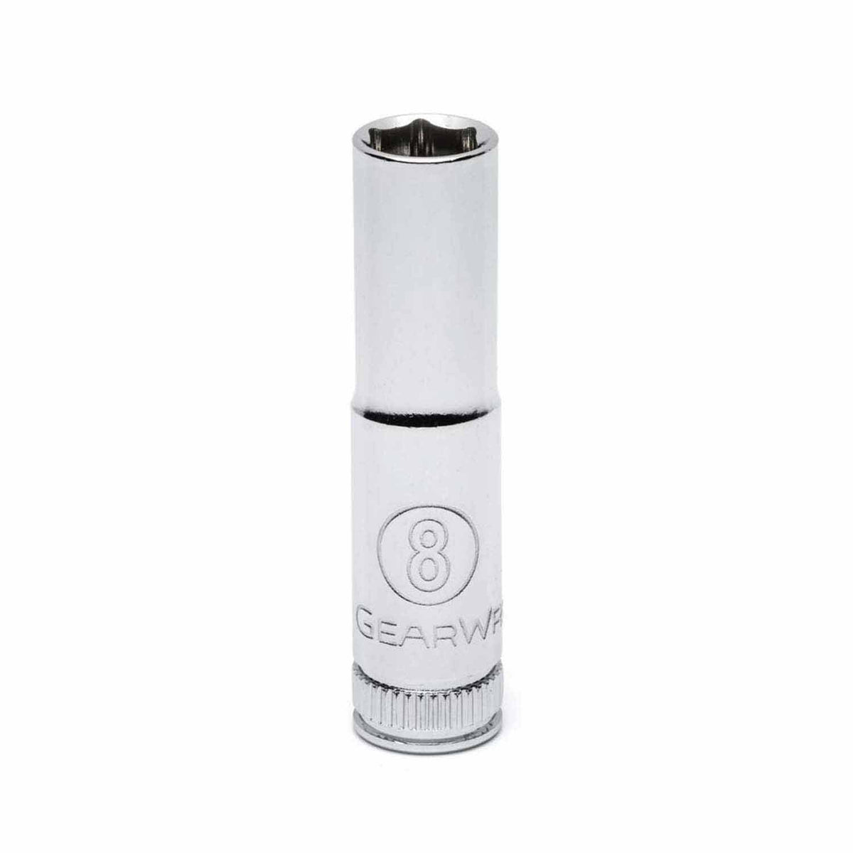 Gearwrench 80143 1/4" Drive 6 Point Deep Metric Socket 8mm
