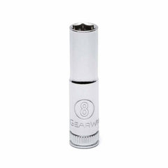 Gearwrench 80143 1/4" Drive 6 Point Deep Metric Socket 8mm