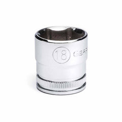 Gearwrench 80386 3/8" Drive 6 Point Standard Metric Socket 18mm