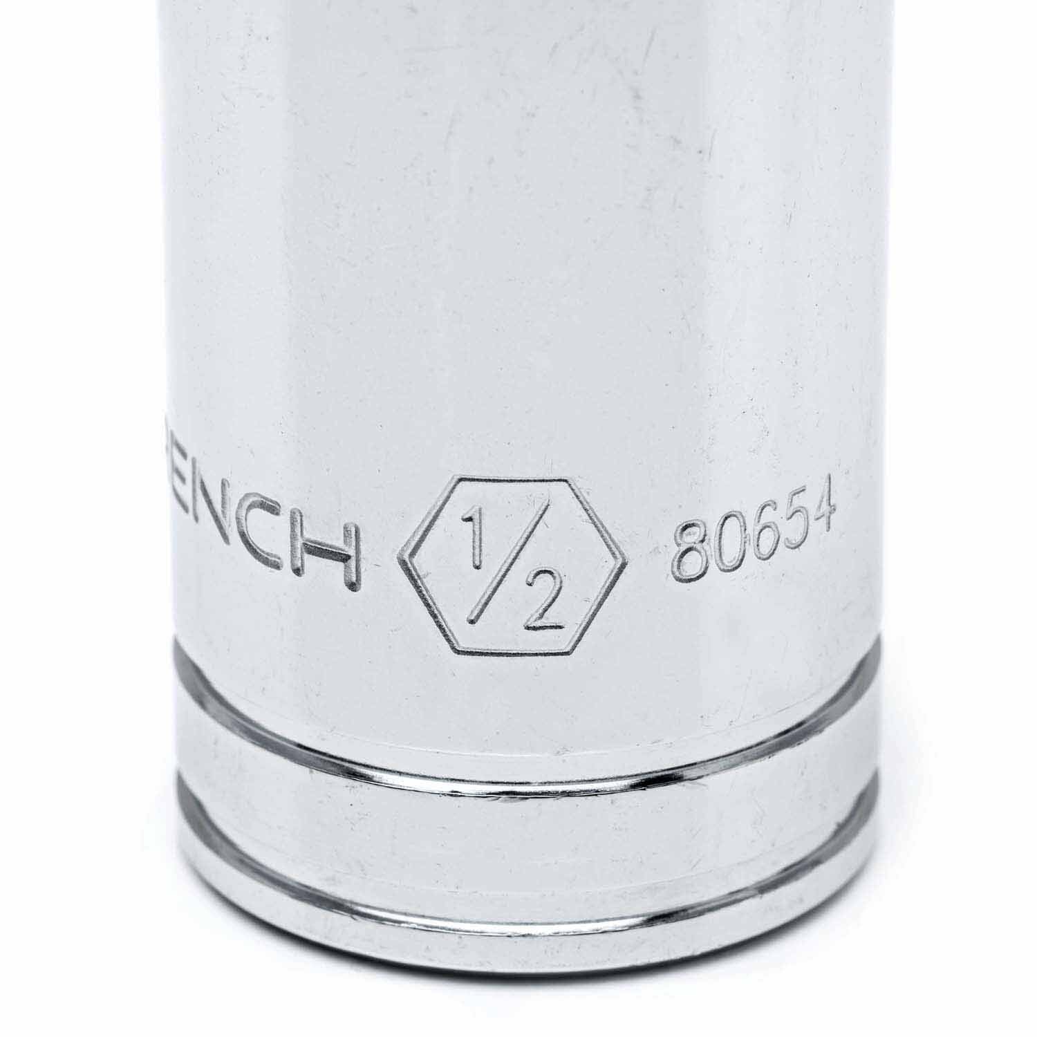 Gearwrench 80654 1/2" Drive Hex Bit SAE Socket for Internal Hex Fasteners