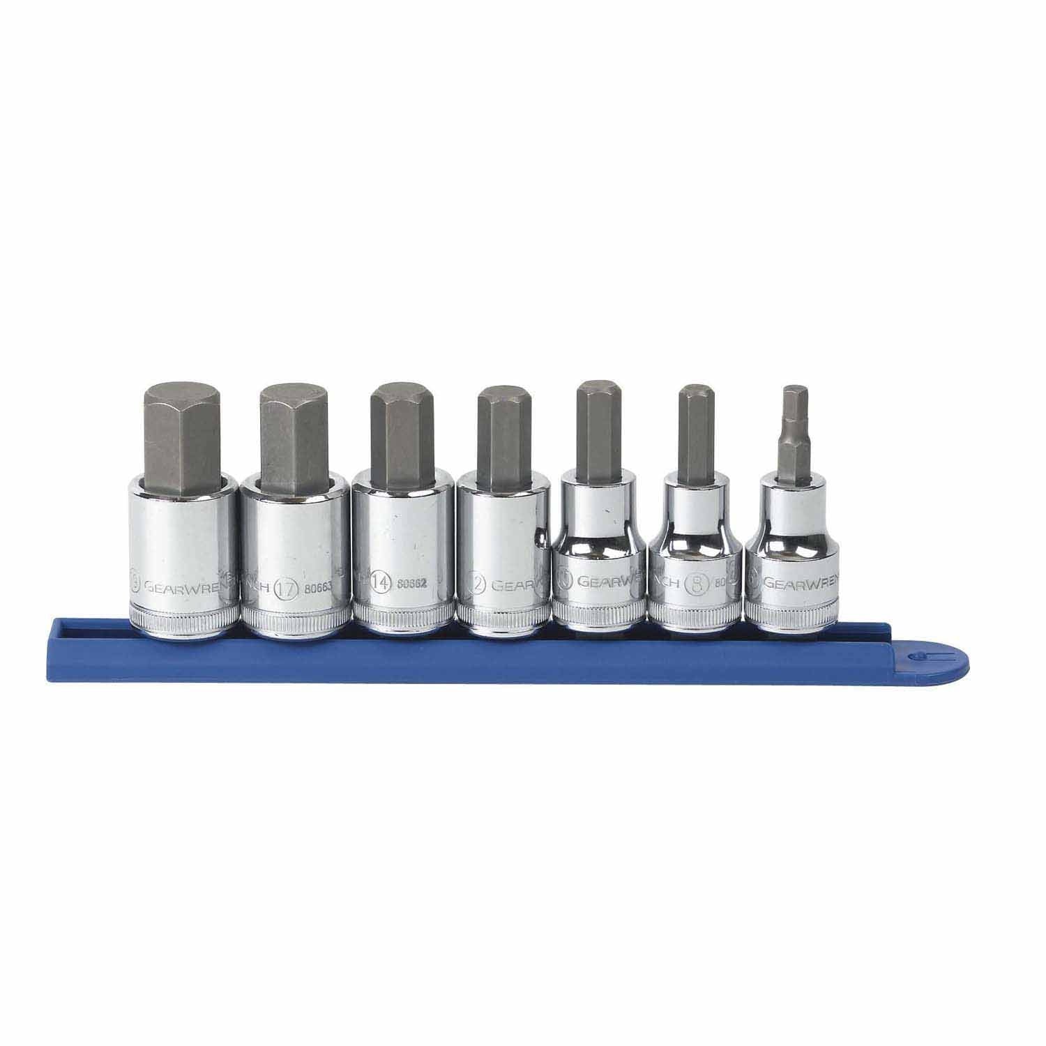 Gearwrench 80720 7 Pc. 1/2" Drive Hex Bit Metric Socket Set