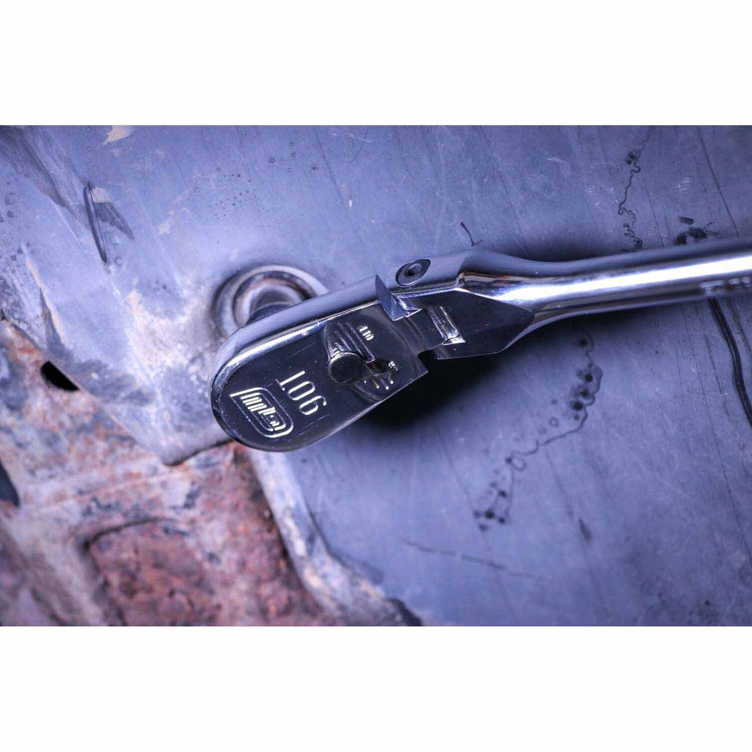 Gearwrench 81215T 3/8" Drive 90-Tooth Flex Head Teardrop Ratchet 11"