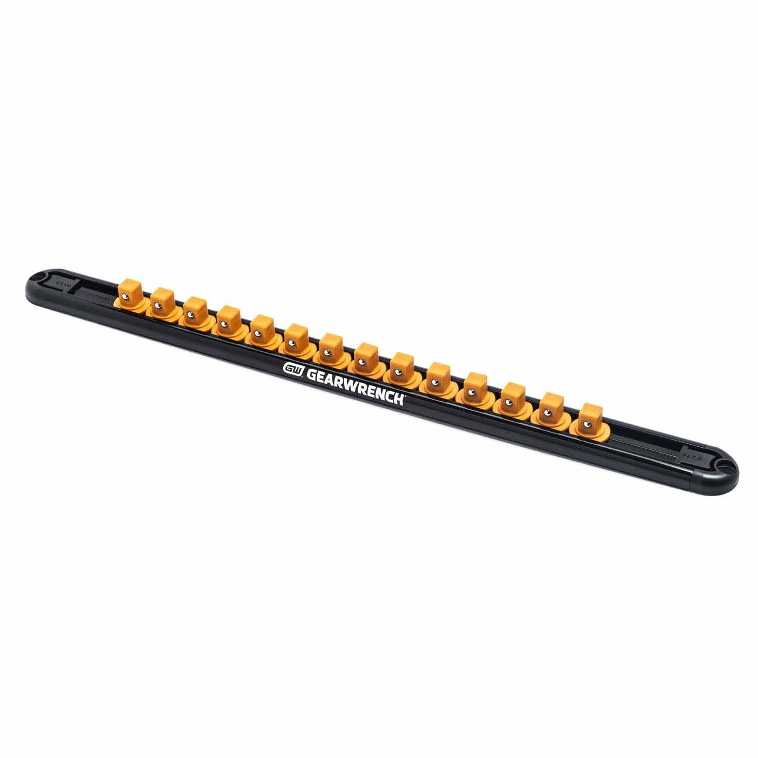 Gearwrench 83127 3/8" Drive Magnetic Socket Rail Includes 14 Clips
