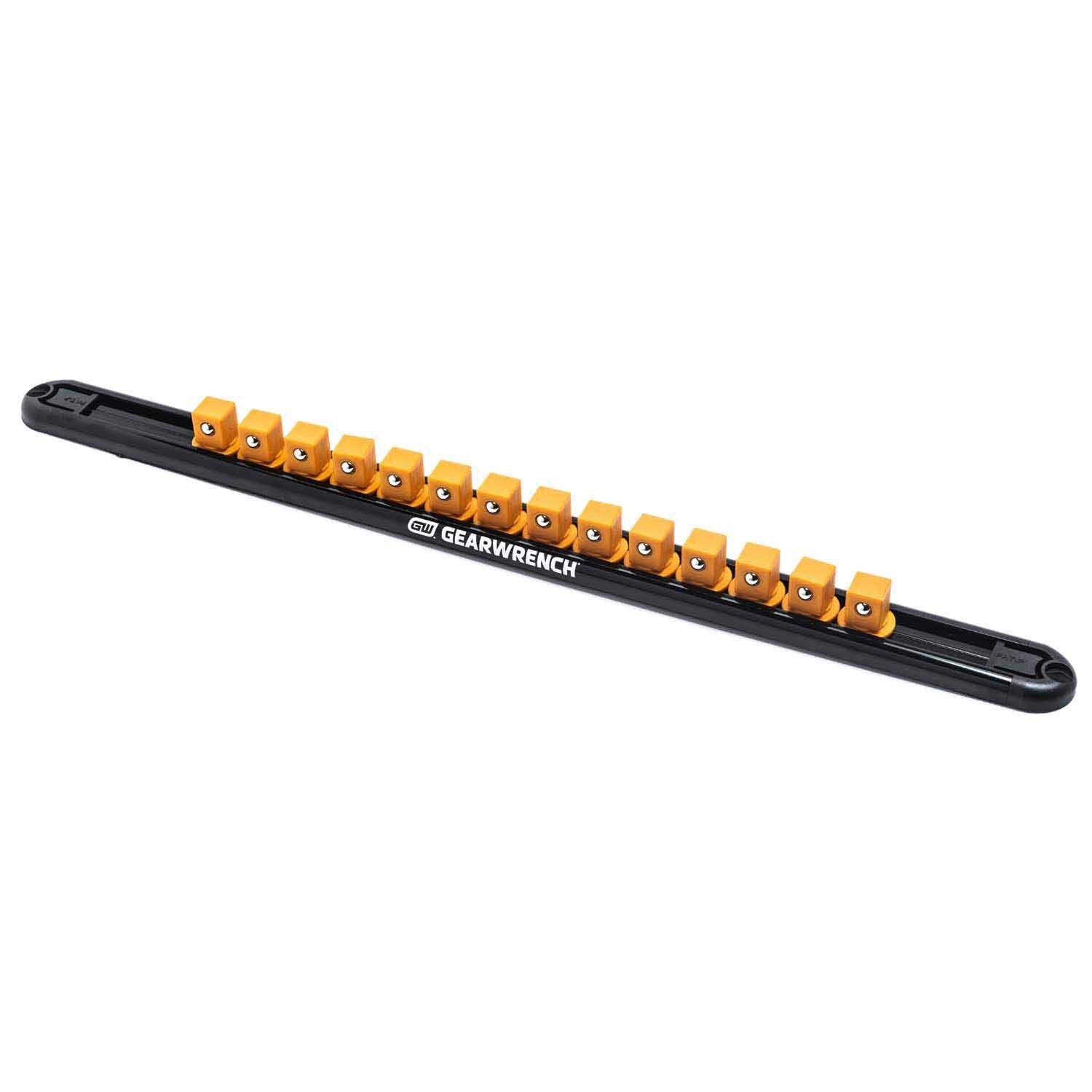 Gearwrench 83128 1/2" Drive Magnetic Socket Rail with 14 Clips
