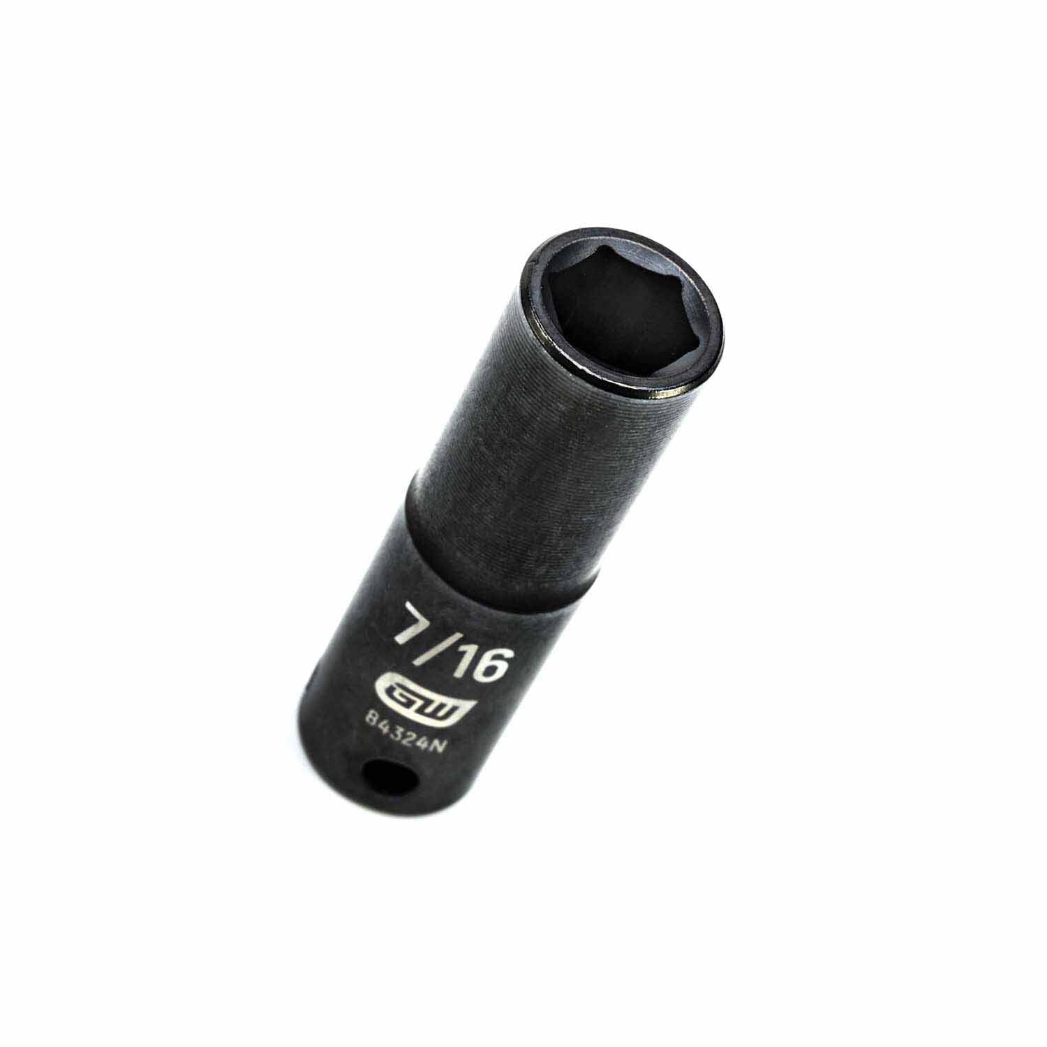 Gearwrench 84324N 3/8" Drive 6 Point Deep Impact SAE Socket 7/16"