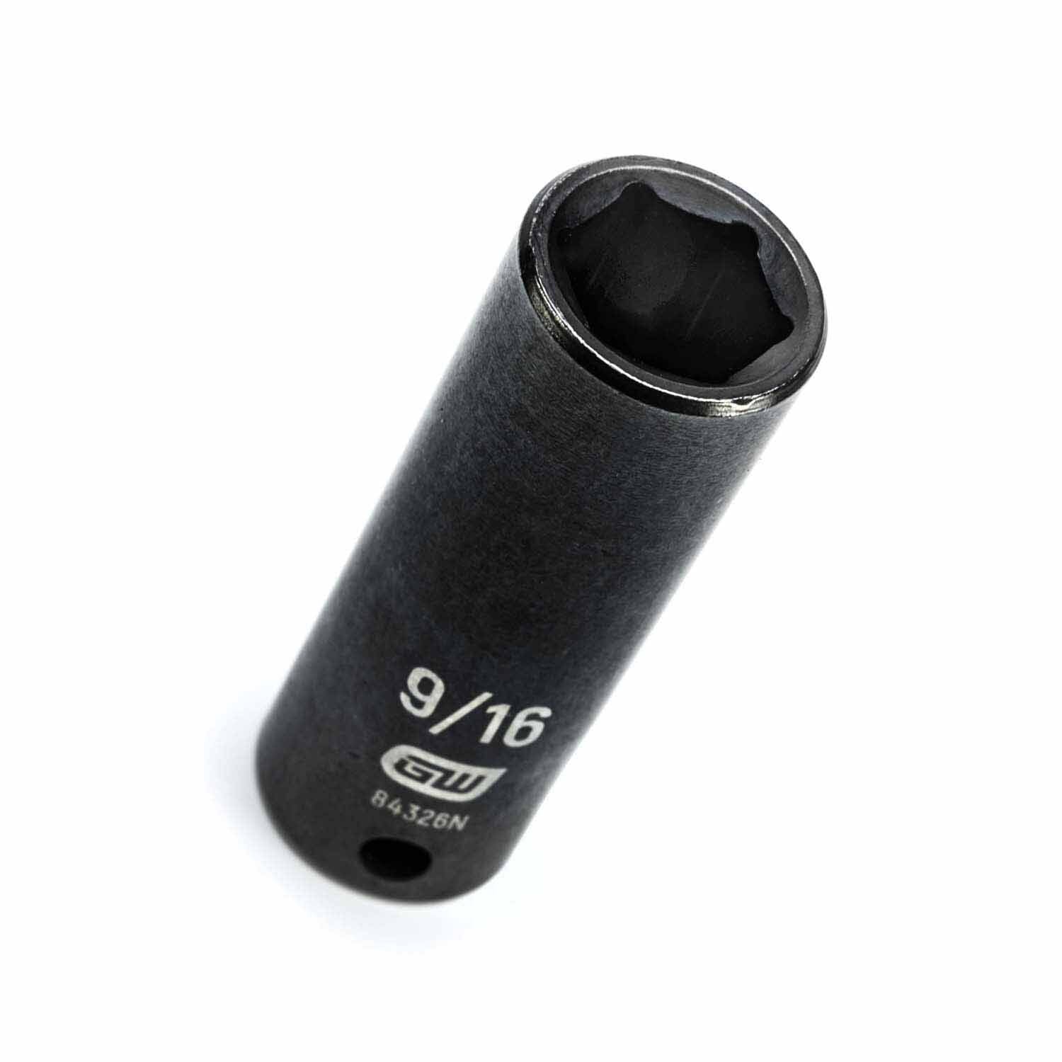Gearwrench 84326N 3/8" Drive 6 Point Deep Impact SAE Socket 9/16"