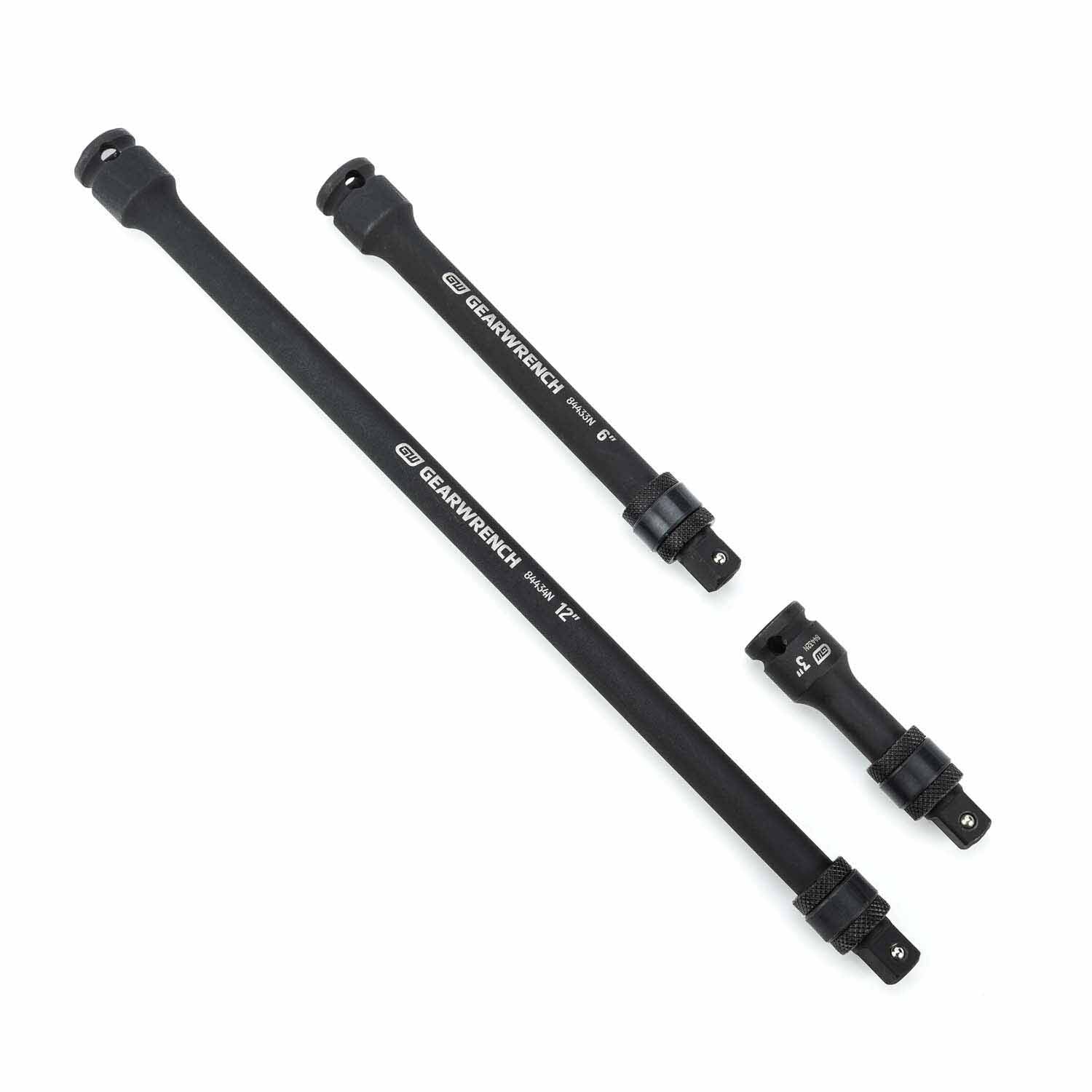 Gearwrench 84927N 3 Pc. 3/8" Drive Impact Locking Extension Set (3", 6" & 12")
