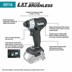 Makita CX203SYBXRJ 18V LXT Li-Ion Sub-Compact Brushless Cordless 2-Pc. Combo Kit with Recipro Saw