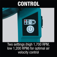 Makita DCF201Z 18V LXT Lithium-Ion Cordless Job Site Fan (Tool only)