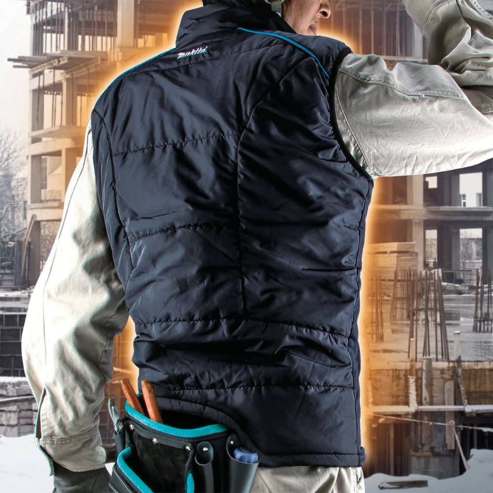 Makita DCV202ZL 18V LXT Lithium-Ion Cordless Heated Vest, Vest Only (Black, Large)