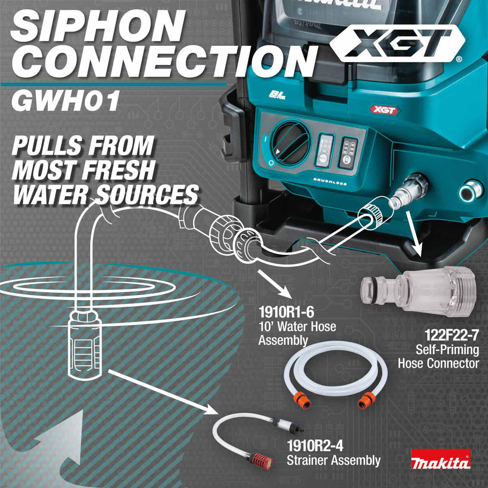 Makita GWH01Z 40V max XGT Brushless Cordless 1300 PSI 1.5 GPM Pressure Washer, Tool Only