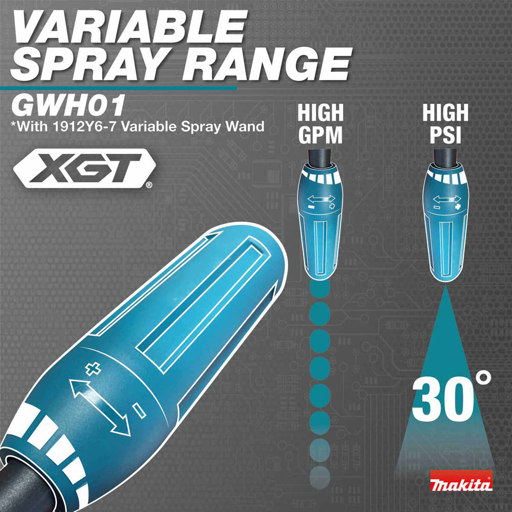 Makita GWH01Z 40V max XGT Brushless Cordless 1300 PSI 1.5 GPM Pressure Washer, Tool Only