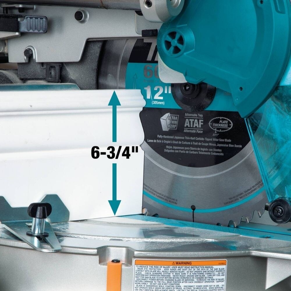 Makita LS1219LX 12" Dual-Bevel Sliding Compound Miter Saw, laser, stand