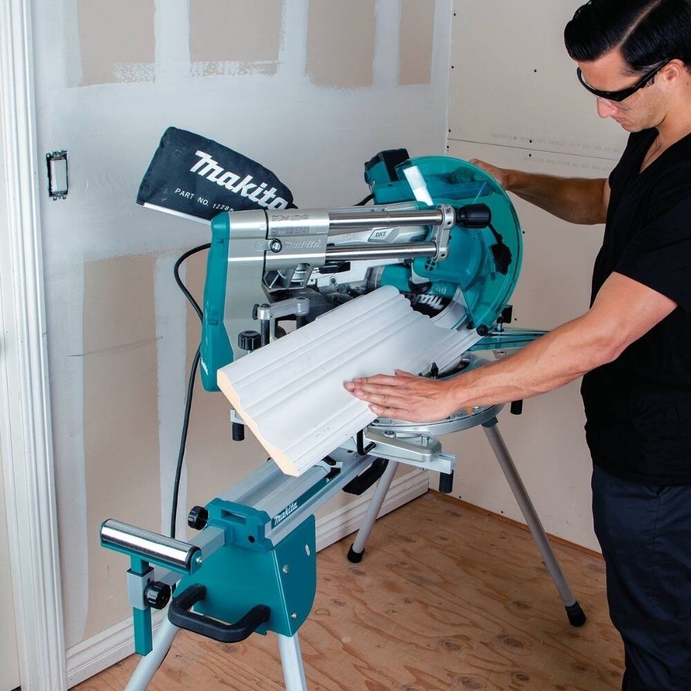Makita LS1219LX 12" Dual-Bevel Sliding Compound Miter Saw, laser, stand