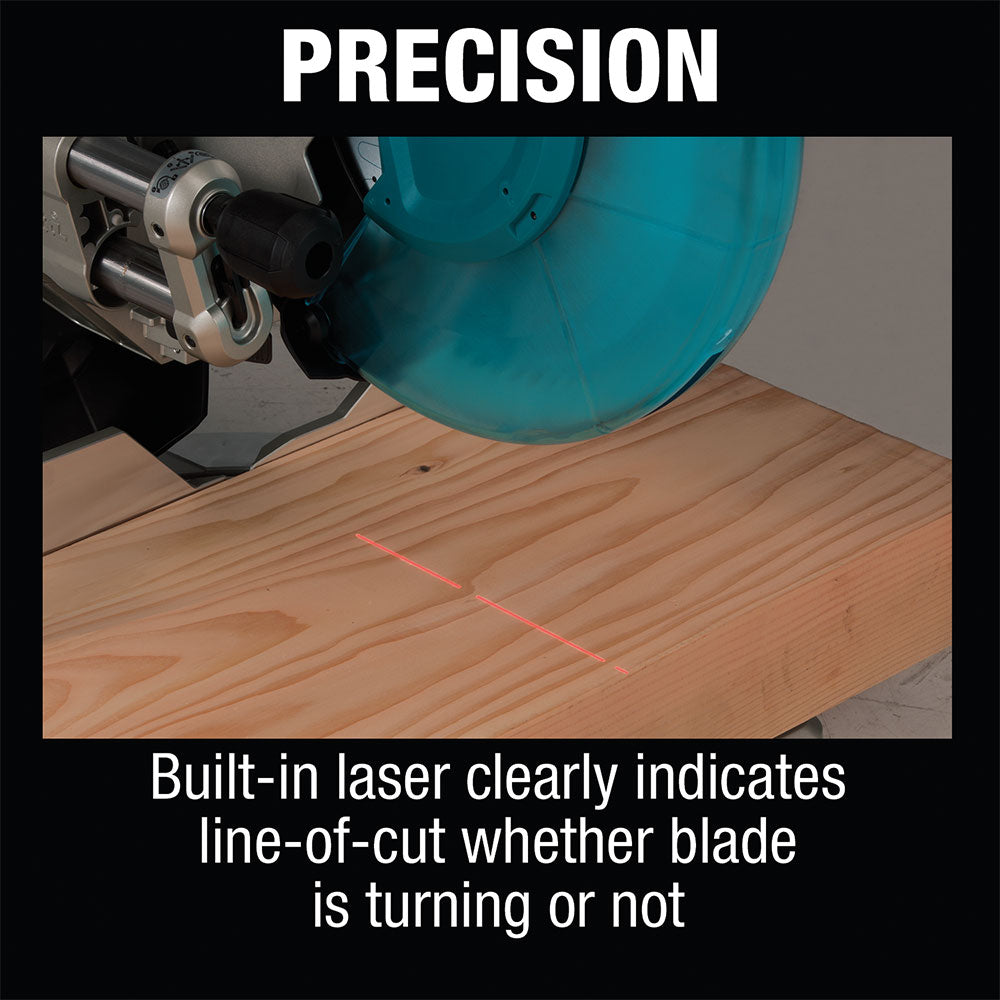 Makita LS1219L 12" Dual-Bevel Sliding Compound Miter Saw, laser