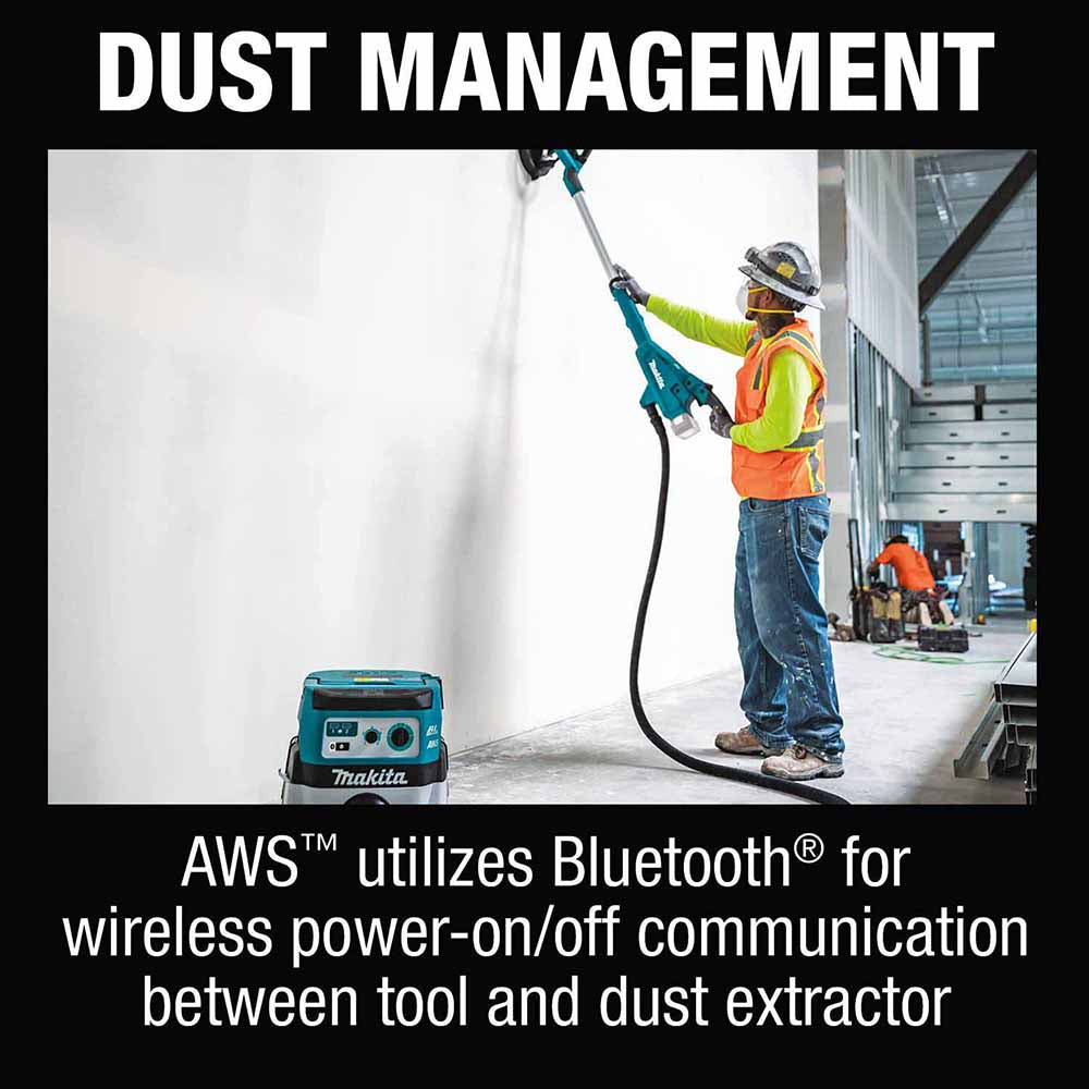 Makita XLS01ZX1 18V LXT Lithium-Ion Brushless Cordless 9" Drywall Sander, AWS Capable, Tool Only