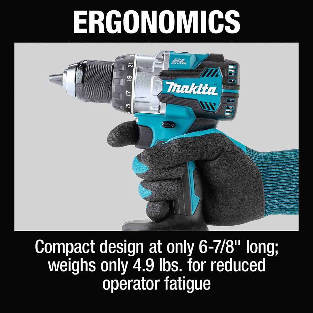 Makita XPH16Z 18V LXT Lithium-Ion Compact Brushless Cordless 1/2" Hammer Driver-Drill, Tool Only