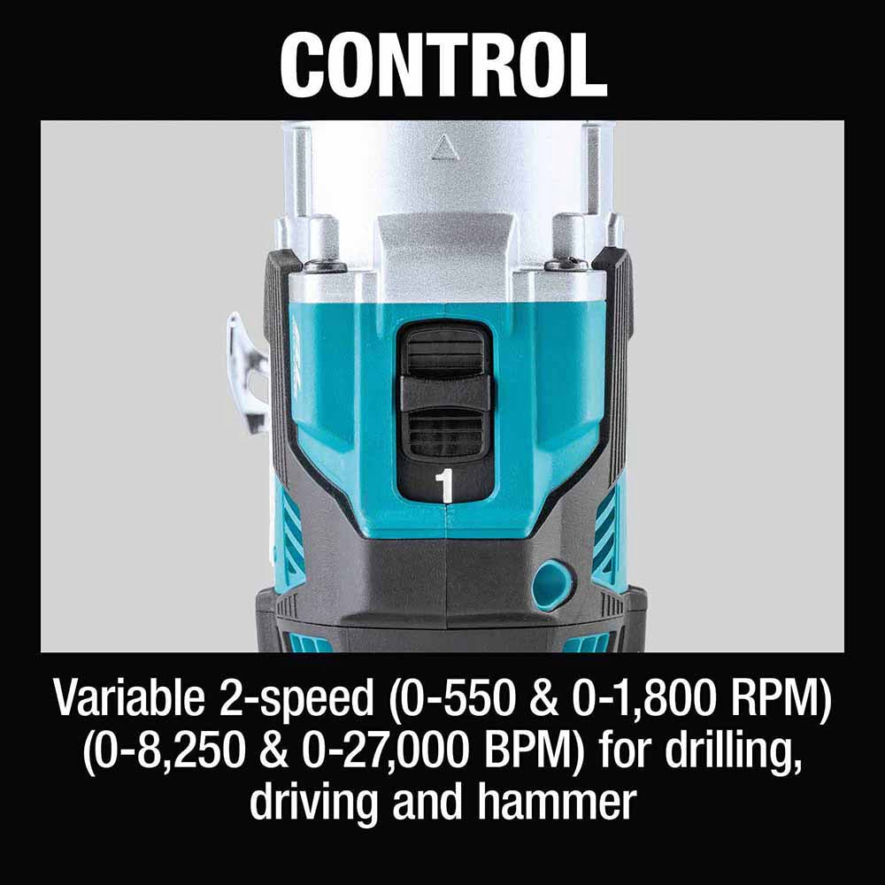 Makita XPH16Z 18V LXT Lithium-Ion Compact Brushless Cordless 1/2" Hammer Driver-Drill, Tool Only