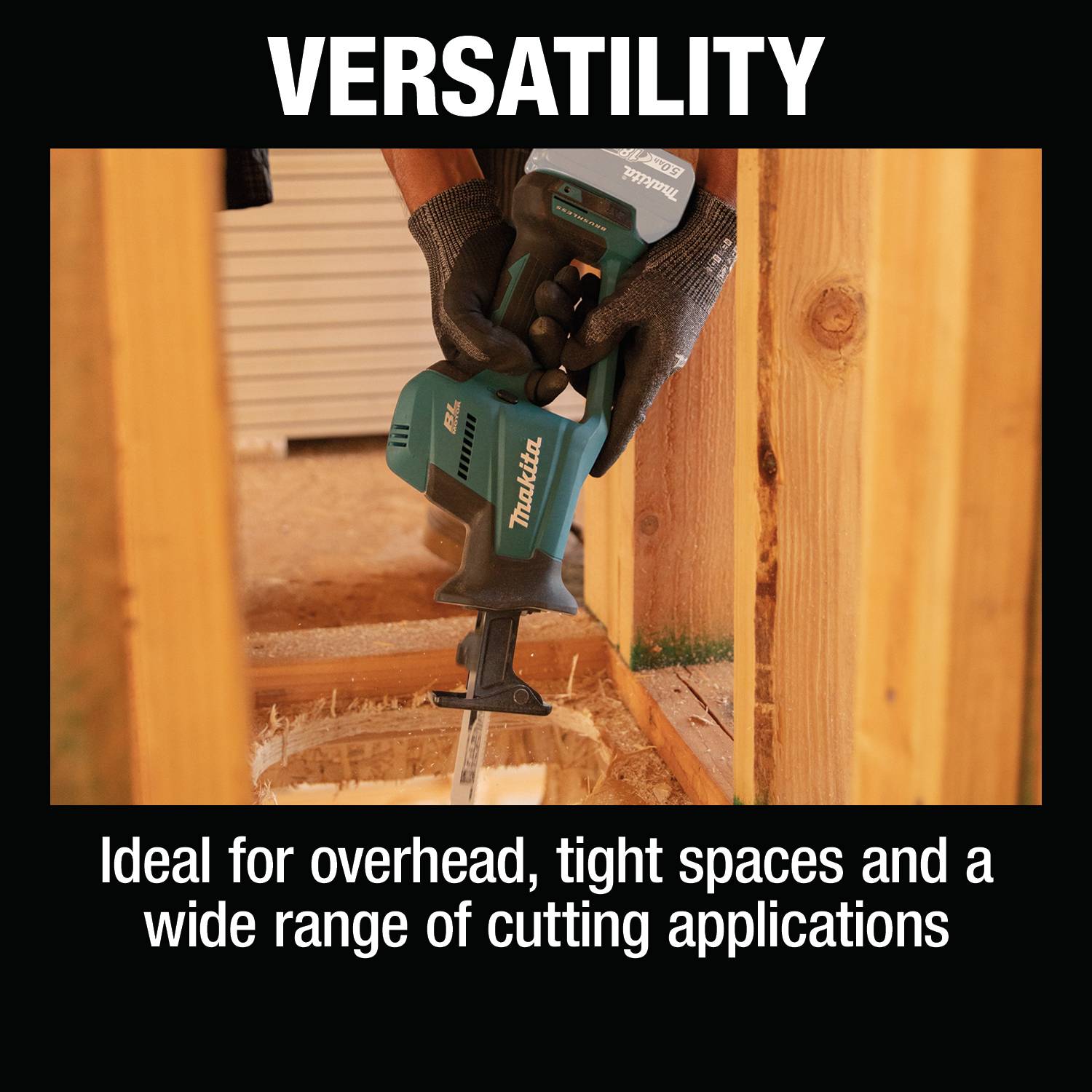 Makita XRJ08Z 18V LXT Lithium-Ion Brushless Cordless Compact One-Handed Recipro Saw, Tool Only