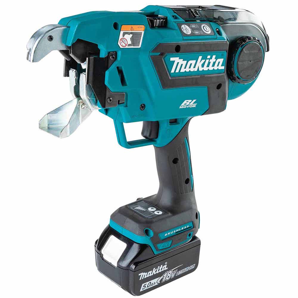 Makita XRT02TK 18V LXT Lithium-Ion Brushless Cordless Deep Capacity Rebar Tying Tool Kit (5.0Ah)