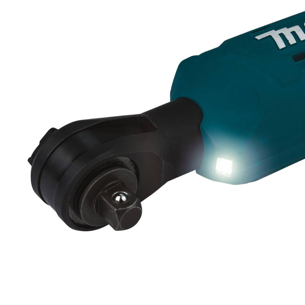 Makita XRW01SR1 18V LXT Lithium-Ion Cordless 3/8" / 1/4" Sq. Drive Ratchet Kit, interchangeable anvils, var. spd., L.E.D. Light, bag, with one battery (2.0Ah)
