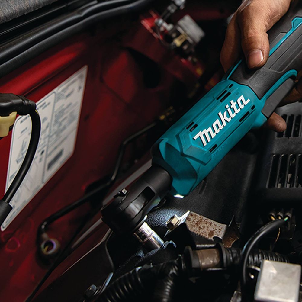 Makita XRW01SR1 18V LXT Lithium-Ion Cordless 3/8" / 1/4" Sq. Drive Ratchet Kit, interchangeable anvils, var. spd., L.E.D. Light, bag, with one battery (2.0Ah)
