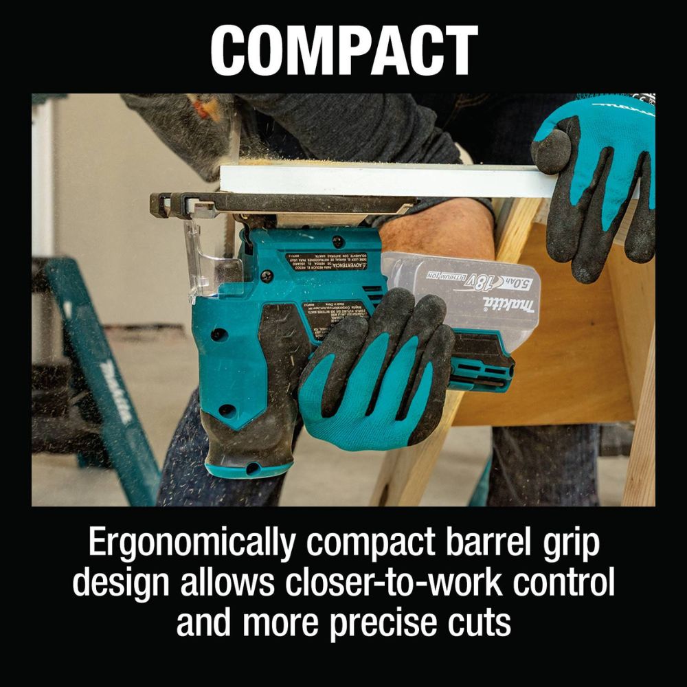 Makita XVJ05Z 18V LXT Lithium-Ion Brushless Cordless Barrel Grip Jig Saw, Tool Only